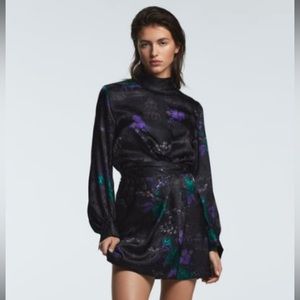 Zara Printed Jacquard Dress